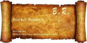 Borkó Róbert névjegykártya