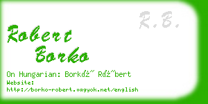 robert borko business card